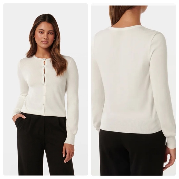 House of Harlow 1960 Ivory 100% Cashmere Cardigan Sweater Small - Picture 1 of 13